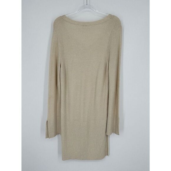 Free People Criss Cross Tunic Sweater V-Neck Long Sleeve Cream Size M - Picture 7 of 12